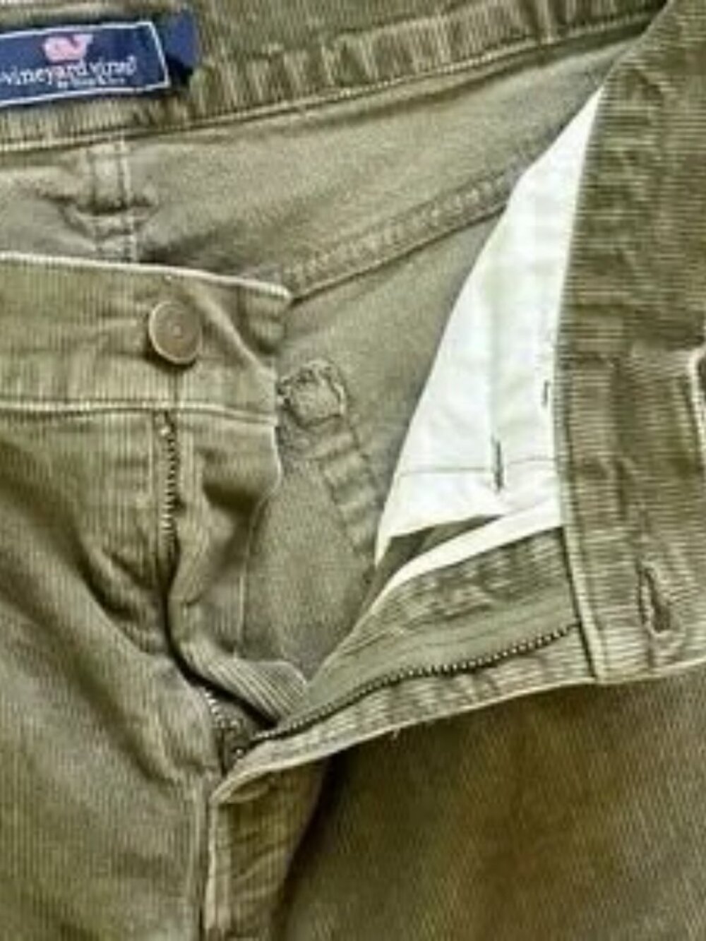 Olive Green Relaxed Cargo Pants Men's - Picture 5 of 5